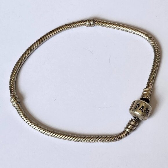 PANDORA MOMENTS SILVER CHARM BRACELET 7.5” Small - Picture 1 of 3